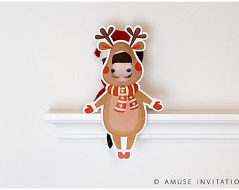 Elf Reindeer Disguise, Elf Reindeer Dressup, Christmas Elf Accessories, Santa&#39;s Elf Prop, Elf Printable, Christmas Elf Ideas, Easy Elf Ideas