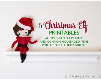 Elf Printable Bundle, Elf Printable Kit, Christmas Connect the Dots, Elf Hides Ornaments, Worst Cookies, Magic Chimney, Letter from Santa