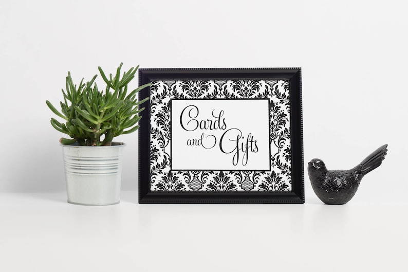 Cards Sign For Wedding Gifts Sign Gift Table Sign Wedding Gift Signs Wedding Cards Sign Damask Cards and Gifts Sign Gifts /& Cards Sign