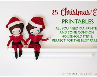Elf Printable Bundle, Elf Printable Kit, 25 days of Elf Ideas, Over 25 Elf Ideas, Elf 1 month ideas, Elf Printables, Elf Kit, Christmas Elf