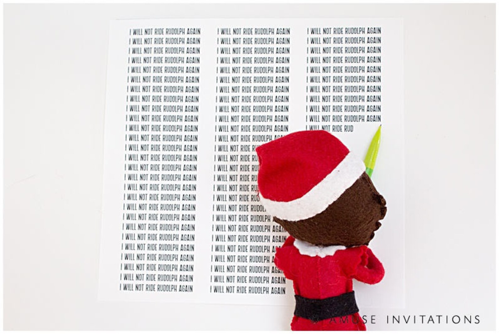 Naughty Elf, Naughty Elf Writes 100 Times, Christmas Elf Accessories ...