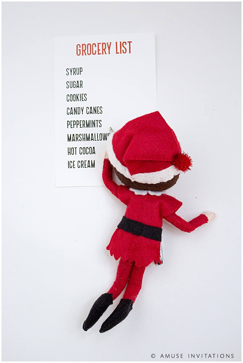 Elf Makes Grocery List, Naughty Elf Idea, Christmas Elf Accessories ...