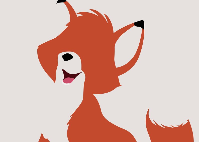 Todd Copper Fox and the Hound Minimalist Art Prints Disney Etsy Canada