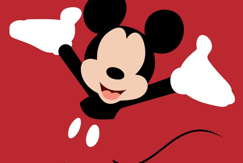 Mickey Mouse Minimalist art prints Disney wall art Disney Etsy