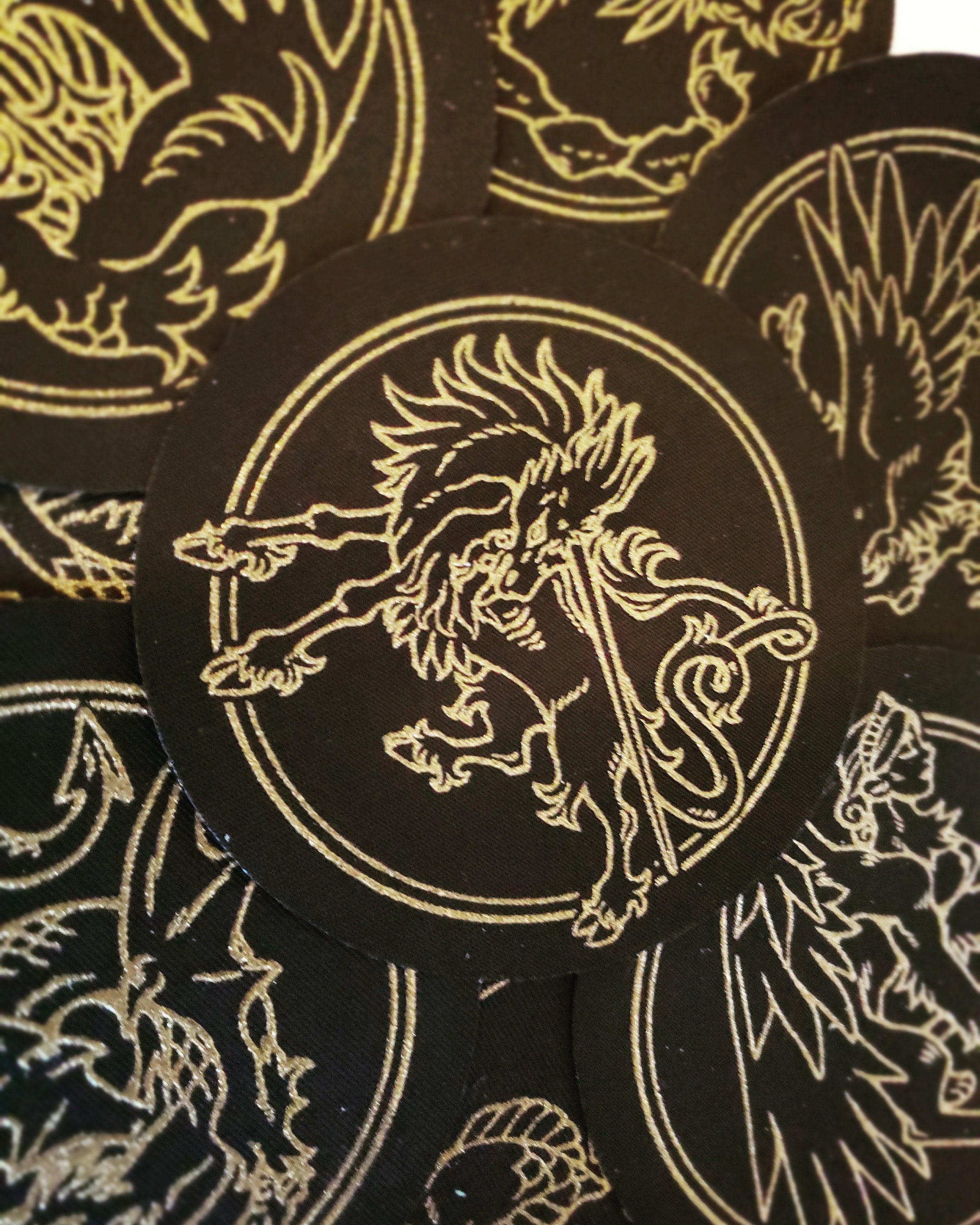 Illuminated Mythology - 3" Cloth Patches - screen printed