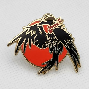 Crow Cowboy &quot;Yeecaw&quot; Enamel Pin