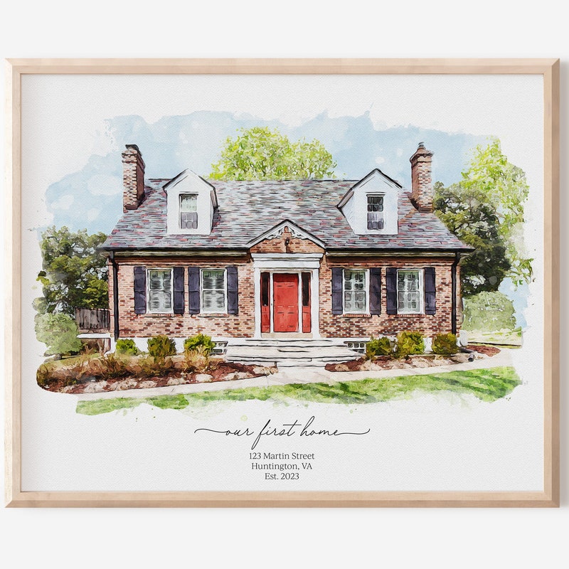 Custom House Portrait - Etsy
