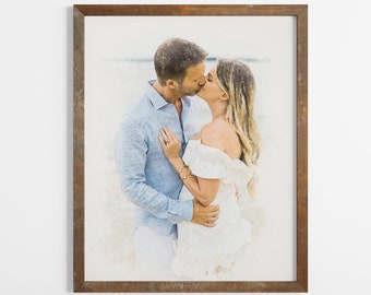 Cotton Anniversary Gift for Him, Second Anniversary Gift, First Anniversary Gift for Him, Couples Portrait