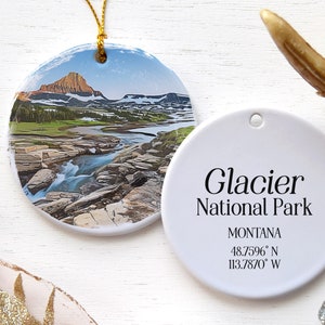 Glacier National Park Montana Christmas Tree Ornament