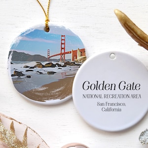 Golden Gate Bridge National Recreation Area Christmas Tree Ornament