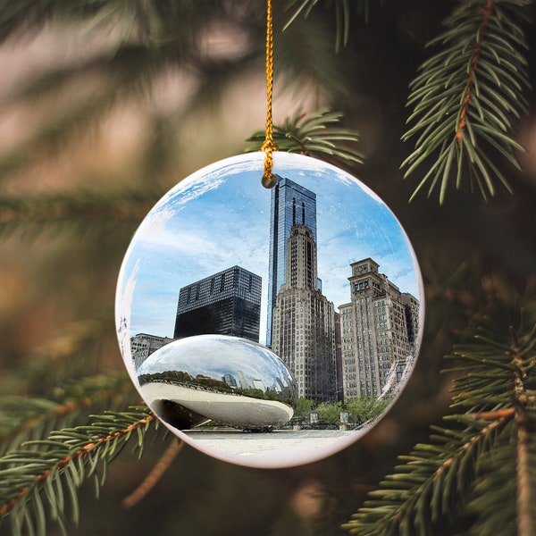 Chicago Bean Ornament Etsy