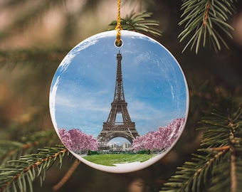 Eiffel Tower Ornament, Christmas Ornament, Souvenir, Travel Ornament, Holiday Ornament, Holiday Decor, Paris Ornament