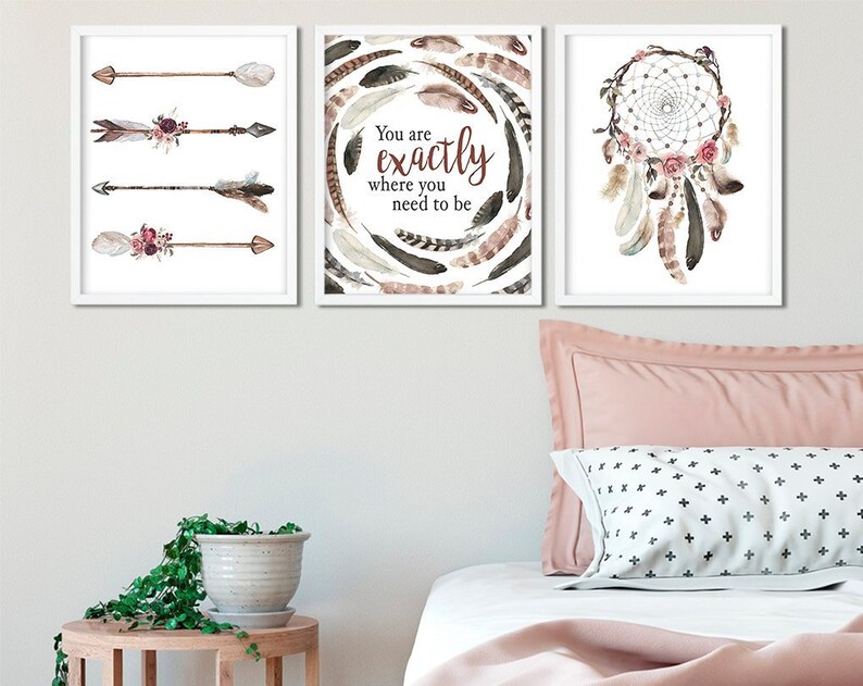 Boho Decor Wall Art Shabby Chic Printable Boho Printable Etsy