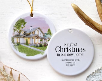 Personalized Christmas Ornaments, Our First Home Ornament, Christmas Gifts, New Home Gift, Christmas Ornaments