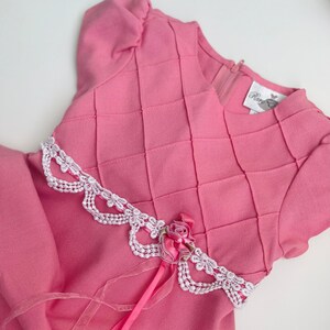 Vintage Girl's Pink Dress 80s Girls Dresses image 1