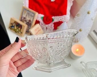 Indiana Glass Cream and Sugar bowl Set