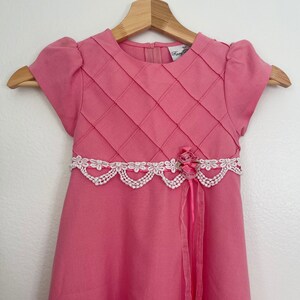 Vintage Girl's Pink Dress 80s Girls Dresses image 5