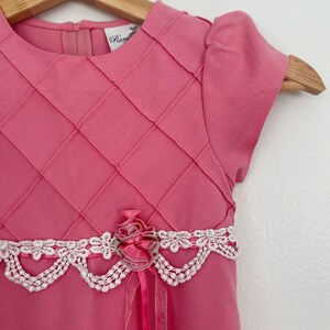 Vintage Girl's Pink Dress 80s Girls Dresses image 2