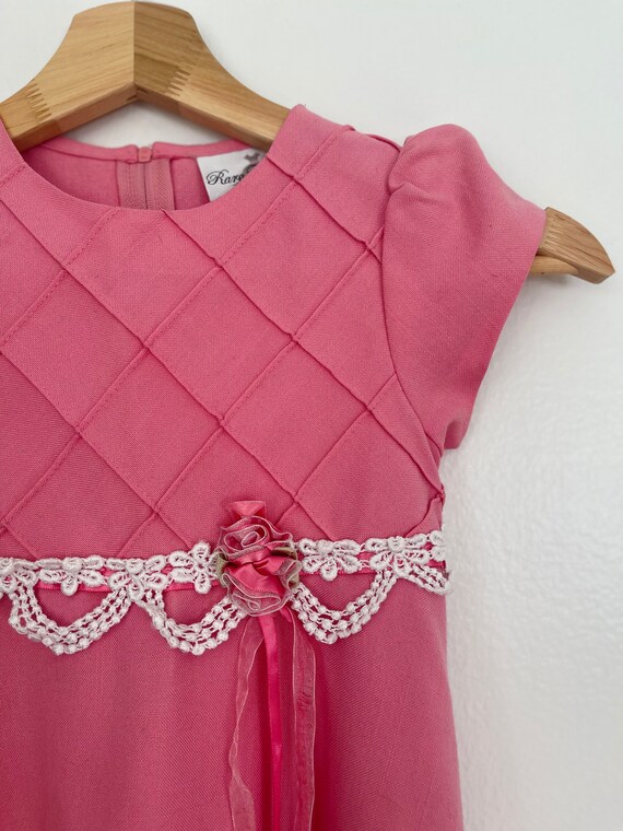 Vintage Girl's Pink Dress; 80s Girls Dresses - image 2