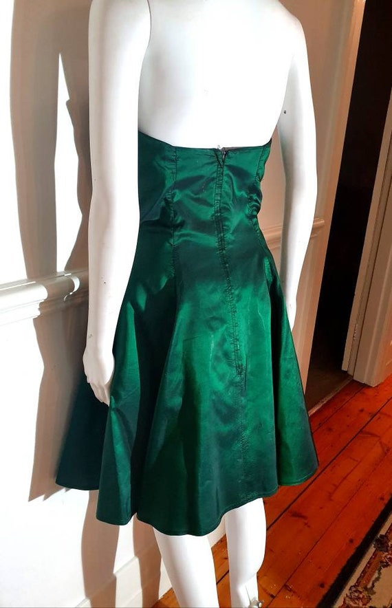 Buy Gorgeous Vintage Designer Evening Dress - Emerald Green With Black Lace  and Beaded Detail Eileen Kirby Sydney Online in India