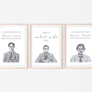 The Office Quotes - Print From Home! - Michael Scott, Dwight Schrute, Jim Halpert - The Office Cast - The Office Décor - The Office Gift