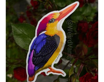 Kingfisher bird sticker - 3in sticker