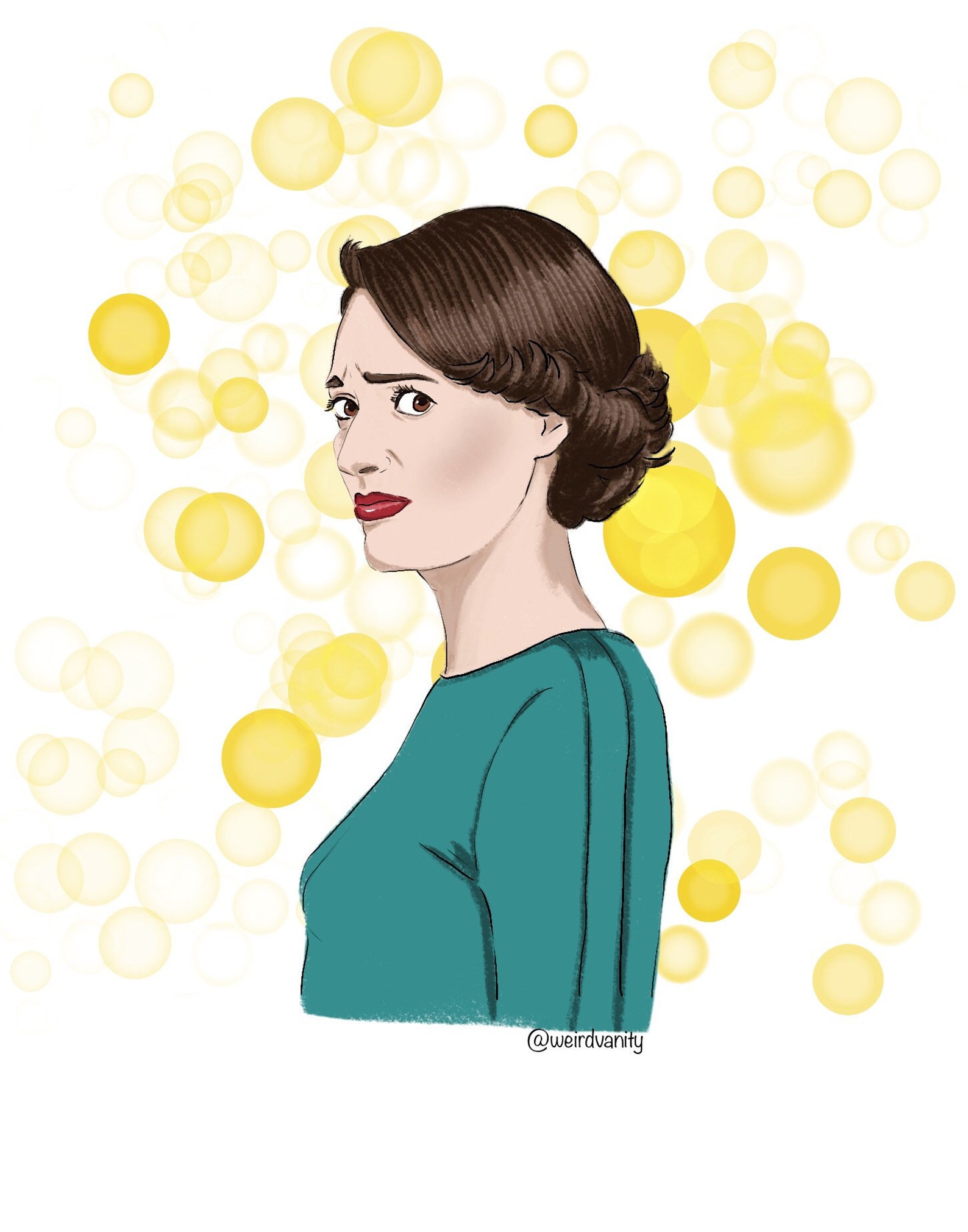 Fleabag fan art print digital illlustration 8.5 x11 in Etsy