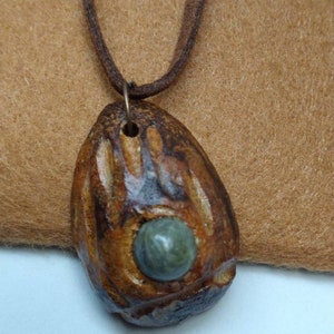 Hand carved avocado seed with stone center. Sensational handmade yep hand carved unique and original only one. image 2