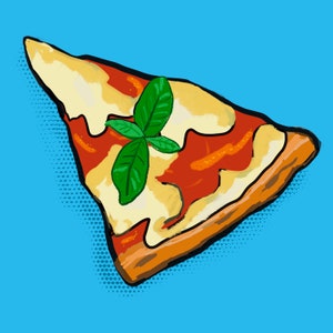 Pizza pop art colorful print