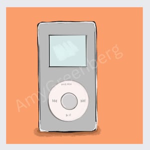 Reproductor de música retro portátil de la vieja escuela impresión de obras de arte
