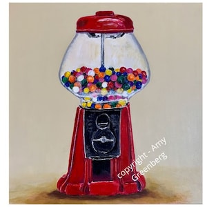 Gumball machine print artwork