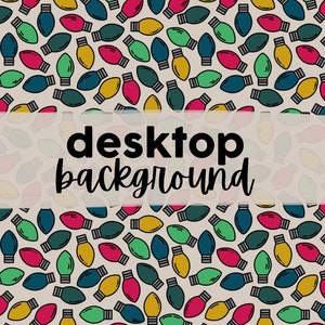 Christmas Lights Pattern Desktop Background | Doodle Wallpaper
