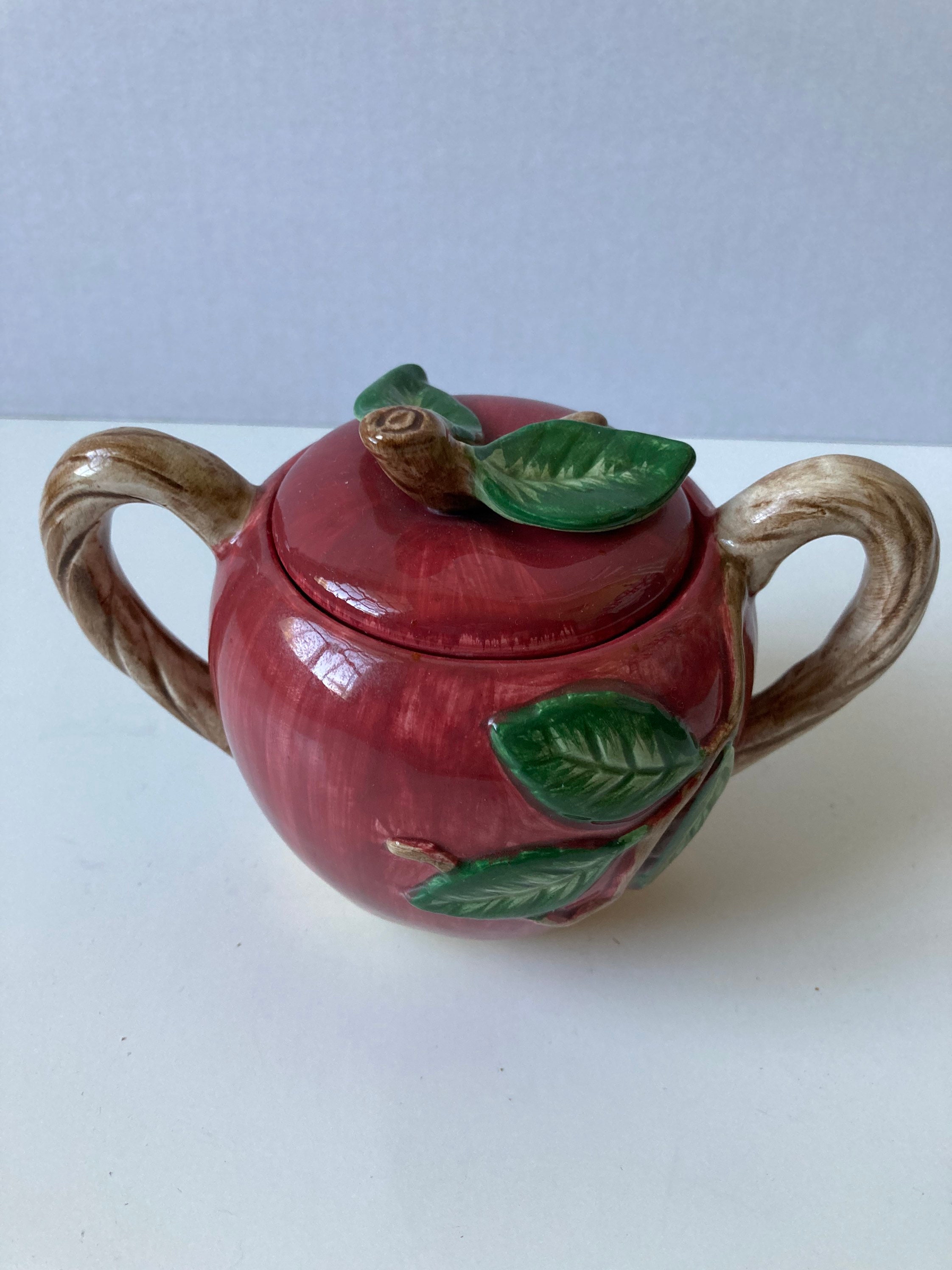 Fitz & Floyd Apple Sugar Bowl Etsy