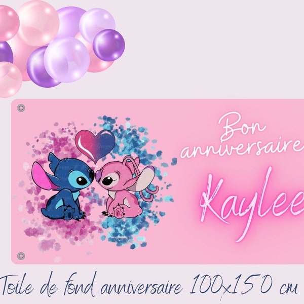 Toile de fond personnalisée, coffret complet anniversaire, box personnalisée anniversaire, bonbon personnalisé, thème au choix