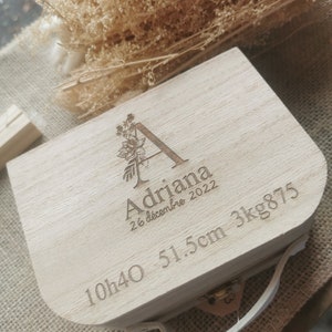 Wooden souvenir box, customizable suitcase, birth box, Christmas gift souvenir box Free delivery to relay point