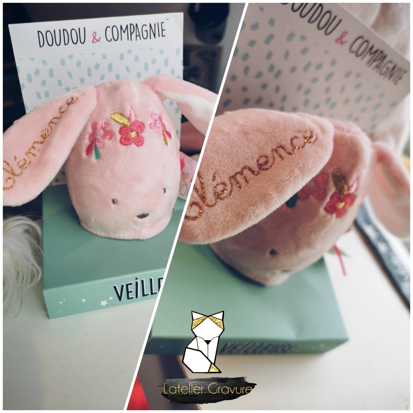 Veilleuse Lapin, Licorne ou Chat à Personnaliser - Idée Cadeau de Naissance- Cadeau Anniversaire Fil