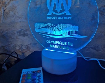 Lampe Acrylique personnalisée sur socle led 16 couleurs - Lampe OM - Lampe Stitch - Lampe Safari - Cadeau bébé Envoi offert en point relay