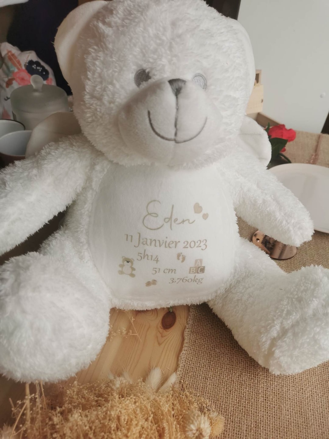 Maxi peluche personalizado Peluche de nacimiento grande Oso