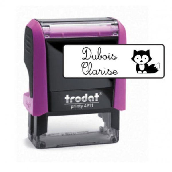 Personalized textile stamp first and last name of the child - Special ink textile label - Free shipping by chrono relay