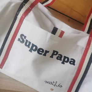 Sac polochon bleu blanc rouge - Sac de sport personnalisé - Cadeau fête des pères -Cadeau personnalisé pour papa-Envoi offert en point relay