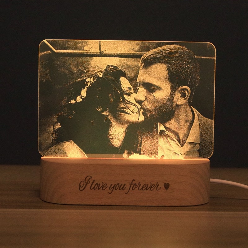 Lampada luna 3D personalizzata,lampada con foto,regalo per lei,idee regalo ragazza,regali per