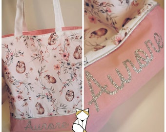 Tote bag nursery school bag - Personalized children's bag - handmade creation bag made in France