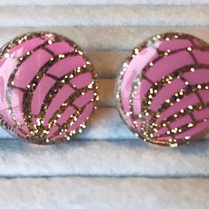 Concha Mexican Sweet Bread Pan Dulce Post Earrings Jewelry