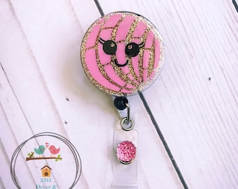 Concha Conchita Sweet Bread Mexican Bread Pan Dulce Badge Reel