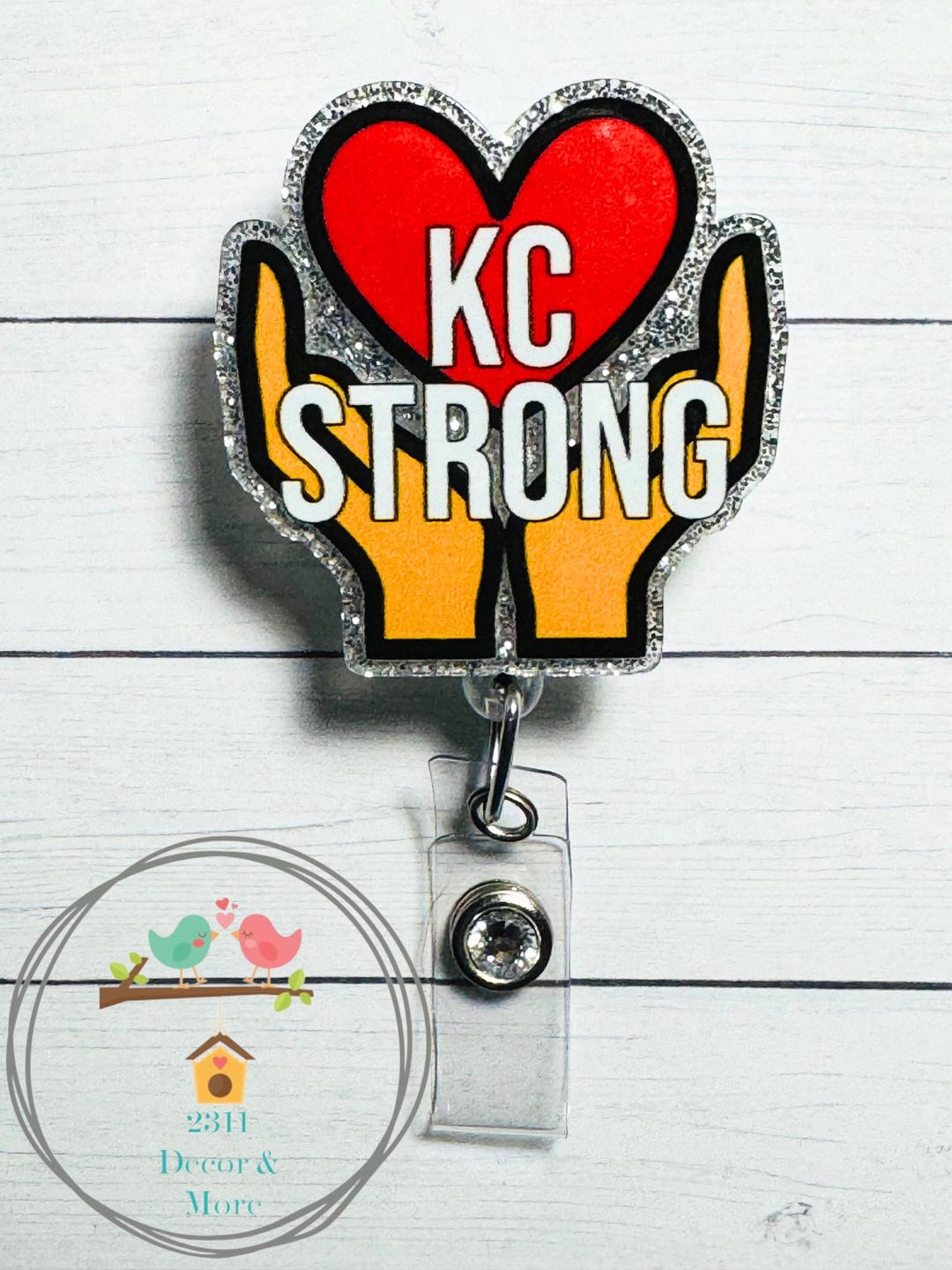 Kansas City KC Strong Chiefs Football Sports Badge Reel - Etsy