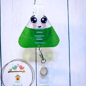 Beaker Scientist Lab Tech Hospital Doctor Badge Reel