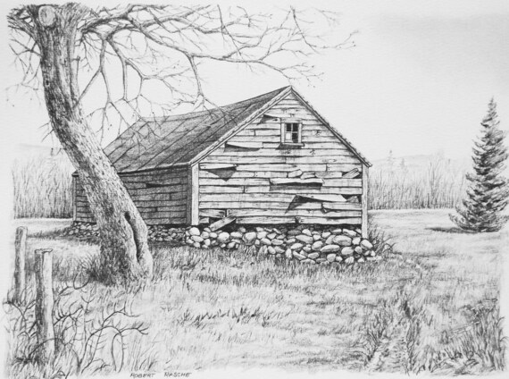 New England Barn Print Old Barn Rural New England Etsy