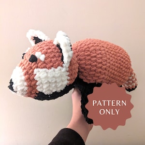 Crochet Pattern – Red Panda Plush | amigurumi red panda, crochet red panda, crochet plushie pattern, crochet pattern