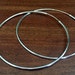 Sterling silver oversized hoop earring