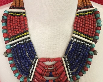 Multi strands tribal necklace...